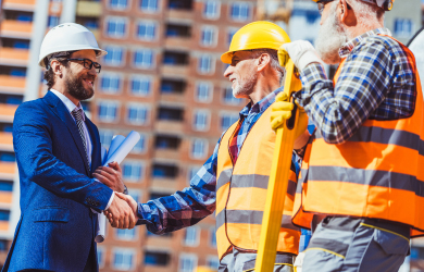 Workers Shaking Hands